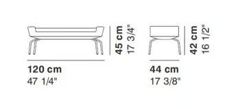 SERIE_50 - Upholstered fabric bench by La Cividina - view 3